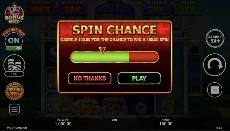 Piggy Mansion – začetek Free Spins
